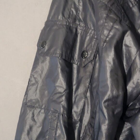 Vintage Star Gear 1980s Windbreaker Jacket Size Large Black Zip Pockets Retro - Picture 12 of 15